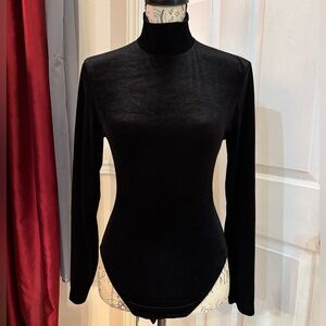 Vintage 1990’s The Limited Velvet/Velour Mock Turtleneck Body Suit